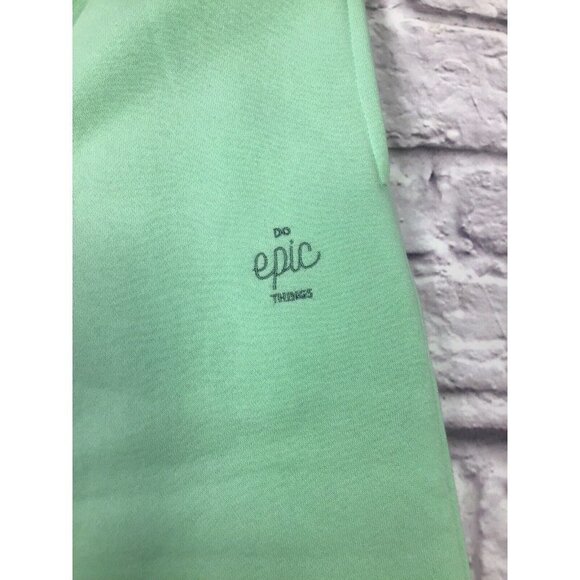 NEW ThereAbouts Girls Size Small 7/8 Wide Leg Green Sweat Pants - Picture 2 of 4
